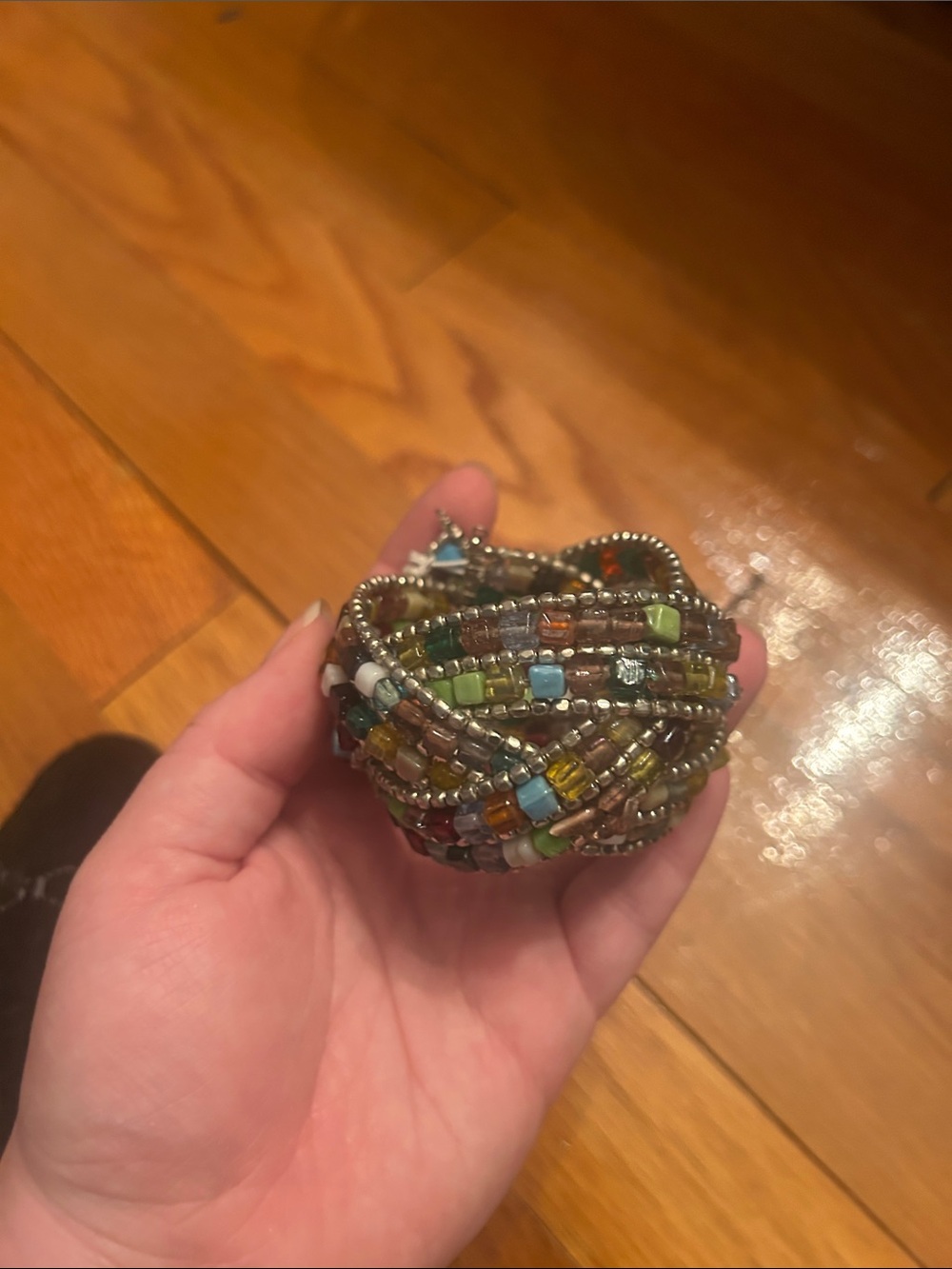 Multicolor Seed Bead Wrap Bracelet